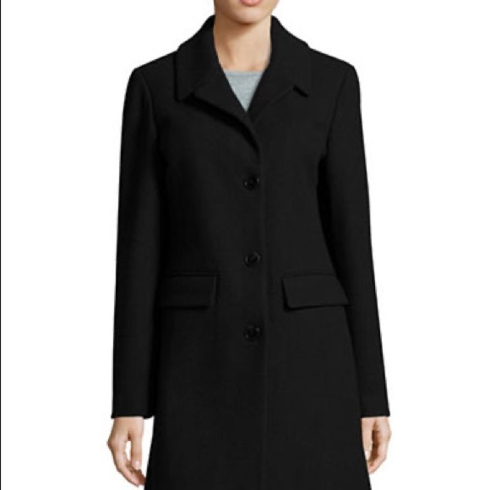 1 Madison the Coat Edit Wool-blend Reefer Coat-black-medium